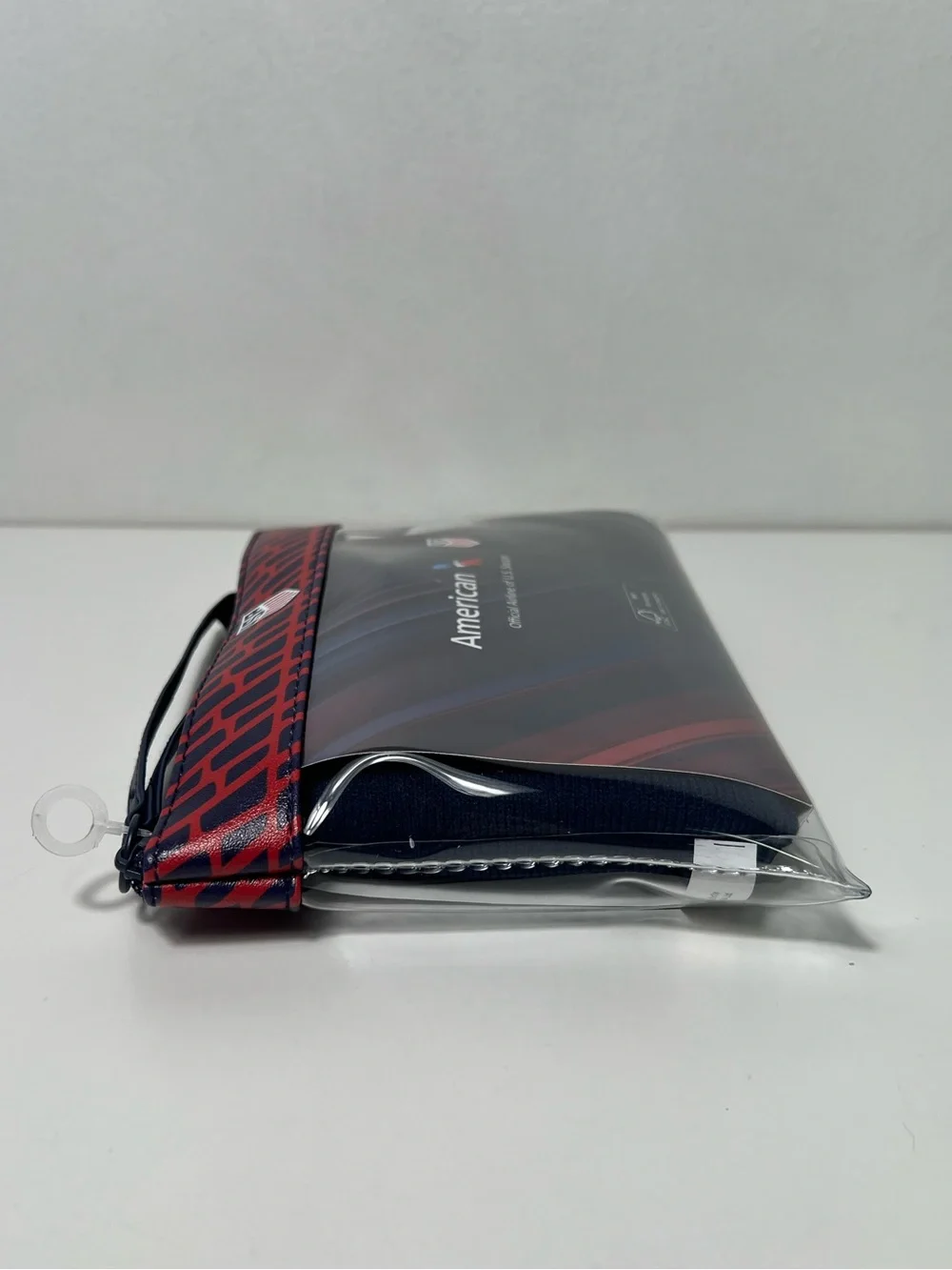 American Airlines FIFA Team USA World Cup Amenity Kit Clear Wristlet Bag Purse